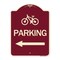 Signmission Bicycle Symbol Parking Left Arrow Heavy-Gauge Aluminum Architectural Sign, 24" x 18", BU-1824-24316 A-DES-BU-1824-24316 - alternate 1